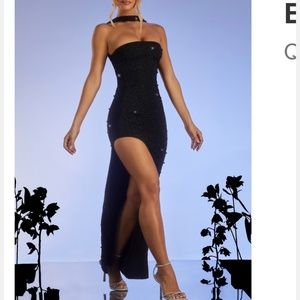 Oh Polly embellished bandeau maxi dress